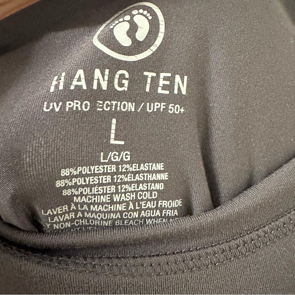 Hang Ten UPF50 Men's Gray Long Sleeve Shirt size Large - Picture 3 of 5